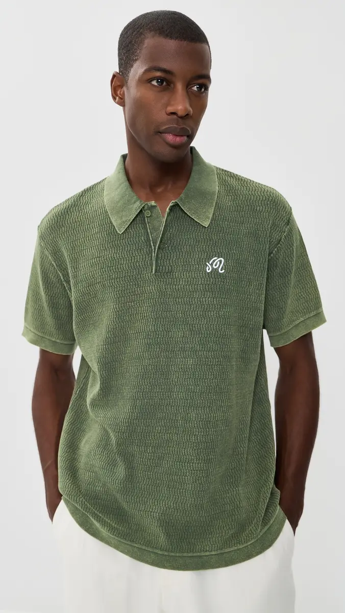 Malbon Brickwork Knit Polo | Thumbnail 2 Malbon Brickwork Knit Polo | Thumbnail 2