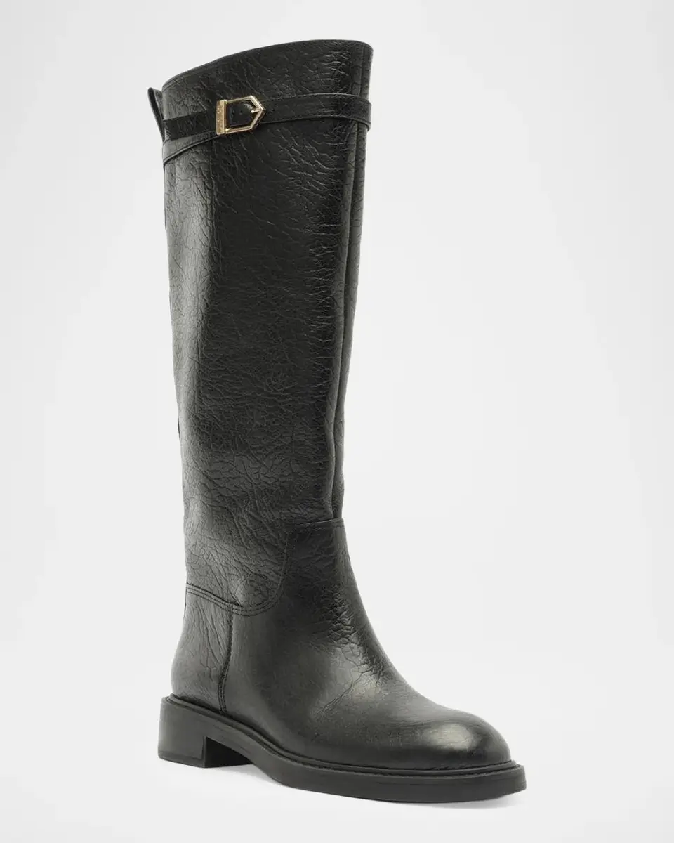 Schutz 35mm Bianca Crinkled Leather Knee-High Boots | Thumbnail 2 Schutz 35mm Bianca Crinkled Leather Knee-High Boots | Thumbnail 2