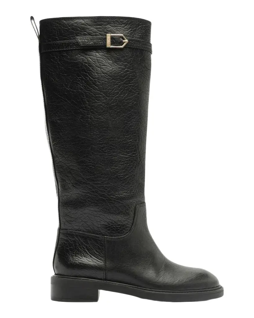 Schutz 35mm Bianca Crinkled Leather Knee-High Boots