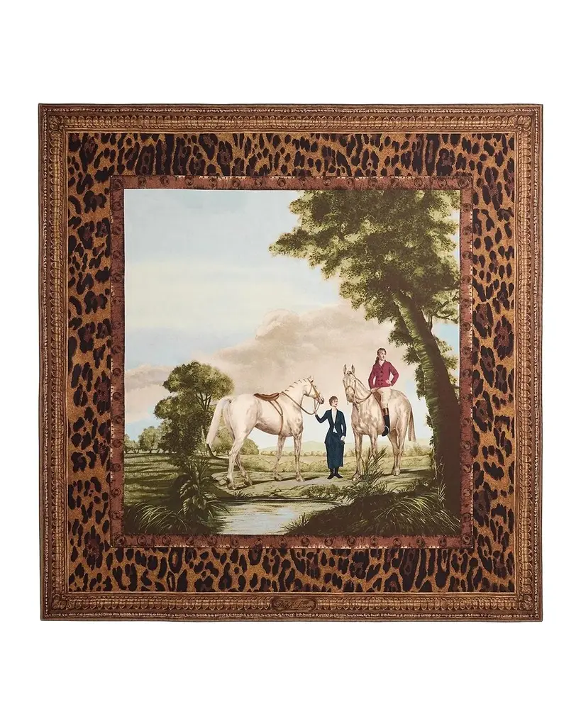 Ralph Lauren Collection Scenic-Print Silk Twill Square Scarf | Image 1 Ralph Lauren Collection Scenic-Print Silk Twill Square Scarf | Image 1