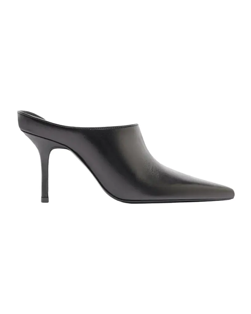 85mm Abby Leather Mule Pumps 85mm Abby Leather Mule Pumps