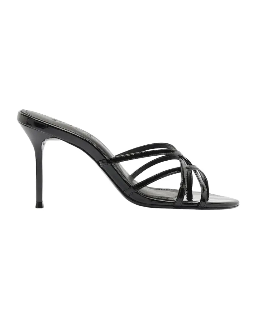 Schutz 90mm Marion Strappy Patent Leather Sandals