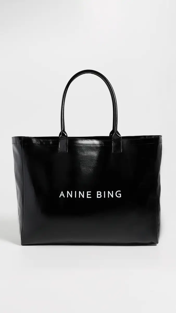 Anine Bing Leo Coated Canvas Tote Bag | Thumbnail 2 Anine Bing Leo Coated Canvas Tote Bag | Thumbnail 2
