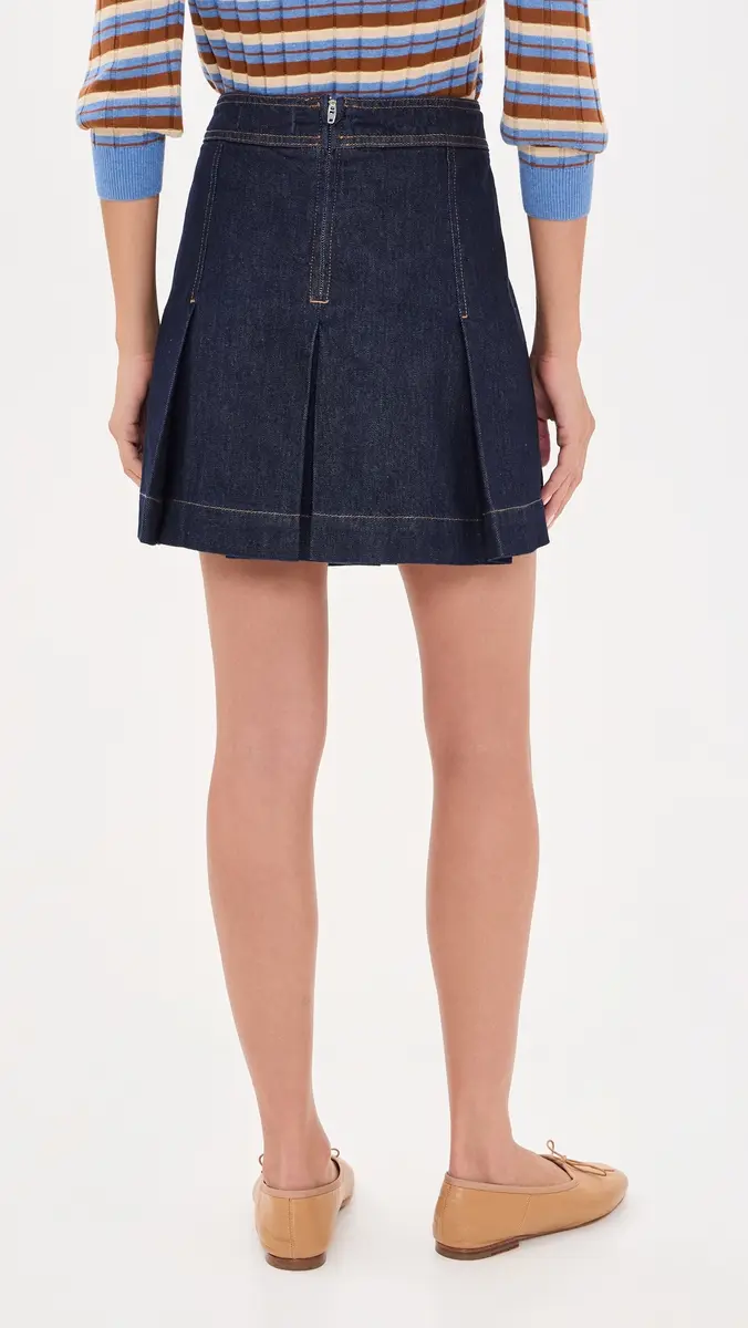 Madewell Denim Pleated Mini Skirt | Thumbnail 3 Madewell Denim Pleated Mini Skirt | Thumbnail 3