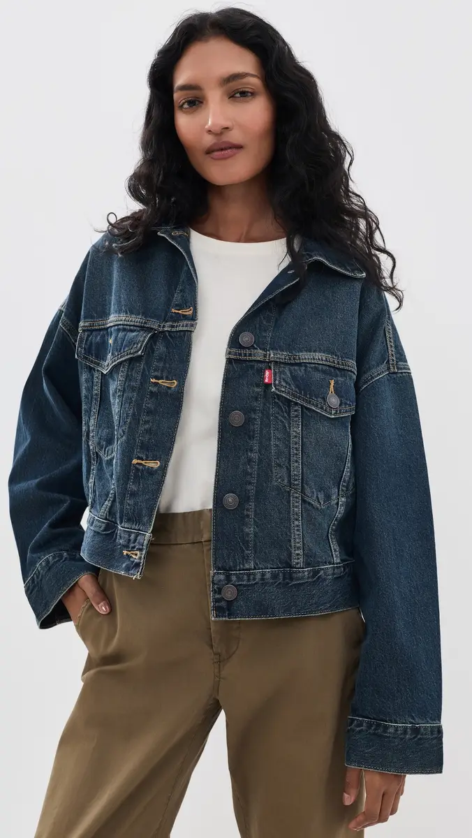 Levi's Loose Crop Trucker Denim Jacket | Thumbnail 2 Levi's Loose Crop Trucker Denim Jacket | Thumbnail 2