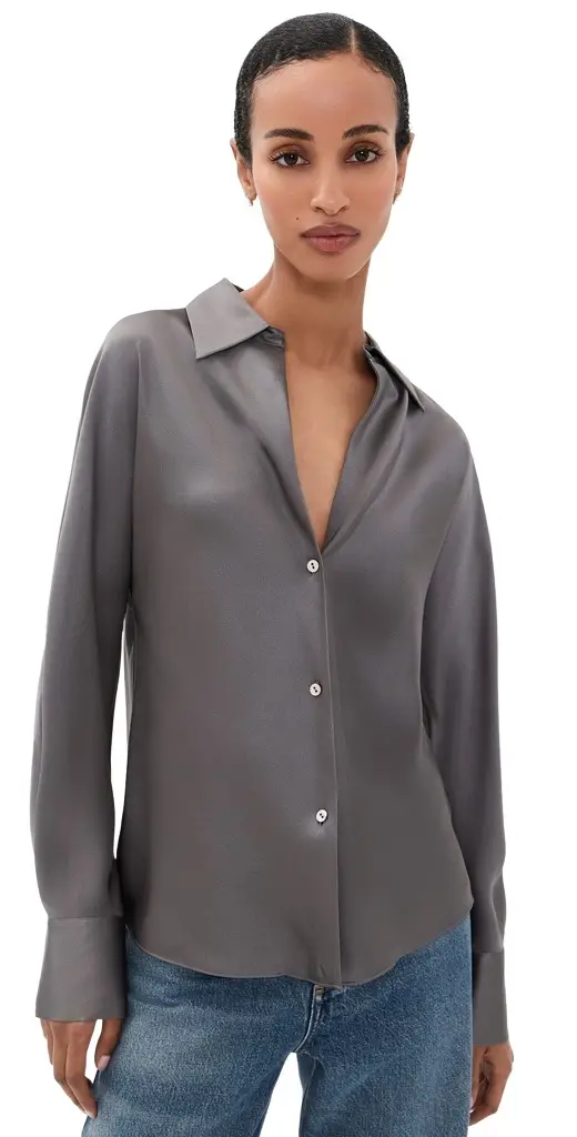 Vince Bias ilk Button Down Shirt Wolf | Image 1 Vince Bias ilk Button Down Shirt Wolf | Image 1