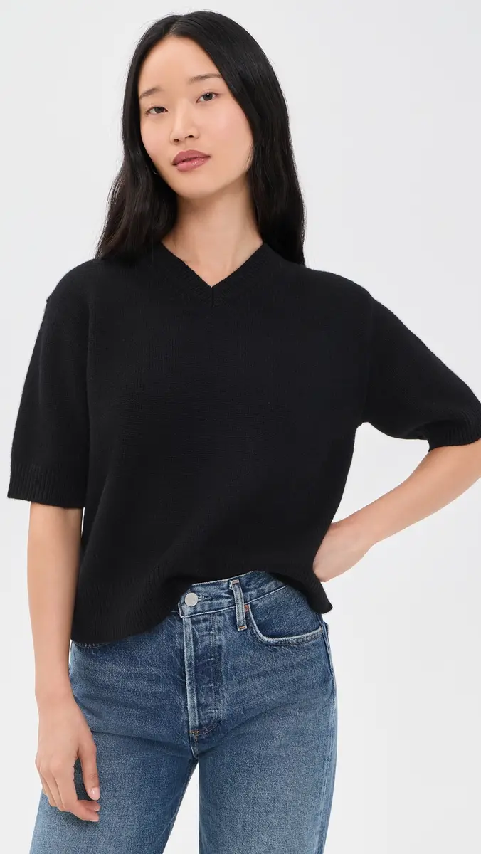 Theory Crop V Sweater Tee | Thumbnail 2