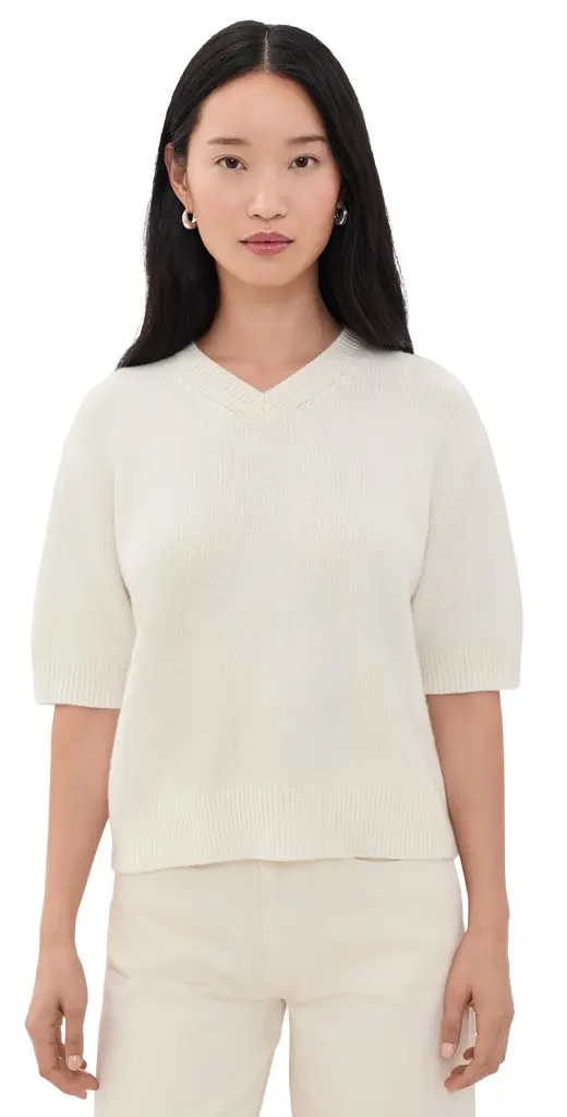 Theory Crop V Sweater Tee