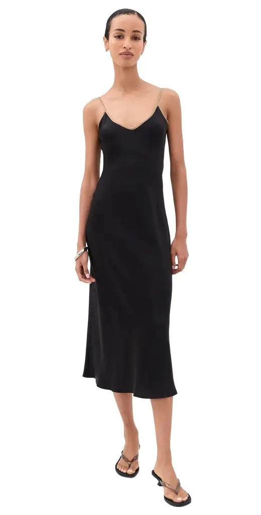 Comme Si Silk Bias Dress Black S | Image 1 Comme Si Silk Bias Dress Black S | Image 1