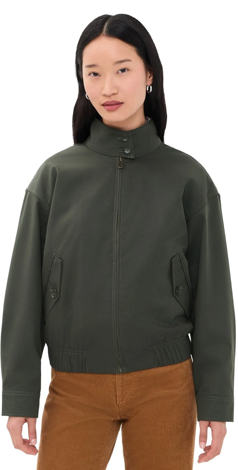 Alex Mill Cropped Zip Jacket In Twill Gabardine