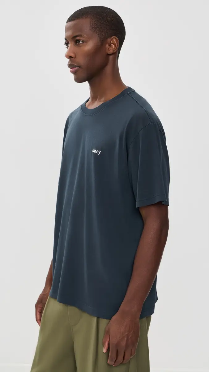 Obey Lowercase Short Sleeve Pigment Tee | Thumbnail 4 Obey Lowercase Short Sleeve Pigment Tee | Thumbnail 4