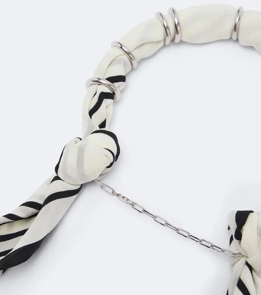TOTEME Embellished striped silk scarf | Thumbnail 2 TOTEME Embellished striped silk scarf | Thumbnail 2