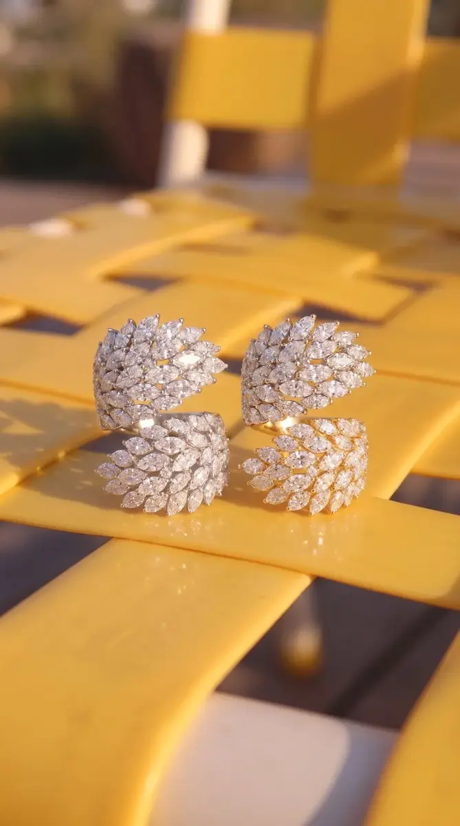 Wish Fine Jewelry 2.75ct Diamond 18K Gold Cluster Leaf Bypass Ring | Thumbnail 6 Wish Fine Jewelry 2.75ct Diamond 18K Gold Cluster Leaf Bypass Ring | Thumbnail 6