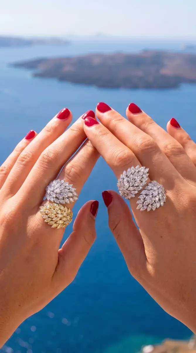Wish Fine Jewelry 2.75ct Diamond 18K Gold Cluster Leaf Bypass Ring | Thumbnail 2 Wish Fine Jewelry 2.75ct Diamond 18K Gold Cluster Leaf Bypass Ring | Thumbnail 2