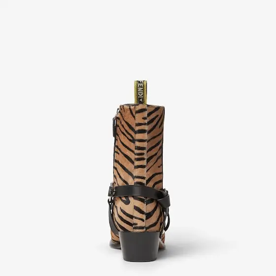 Fendi Double O Cavallino and Black Leather Ankle Boots | Thumbnail 3 Fendi Double O Cavallino and Black Leather Ankle Boots | Thumbnail 3