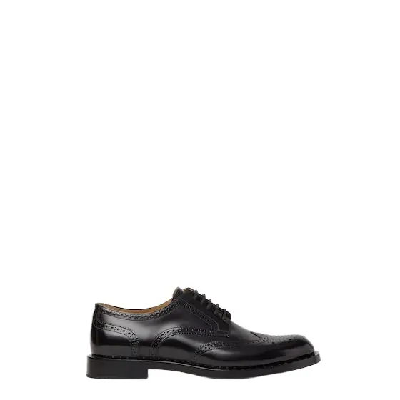 Fendi Lace-up Derby shoes with an almond-shaped toe and brogue | Image 1 Fendi Lace-up Derby shoes with an almond-shaped toe and brogue | Image 1