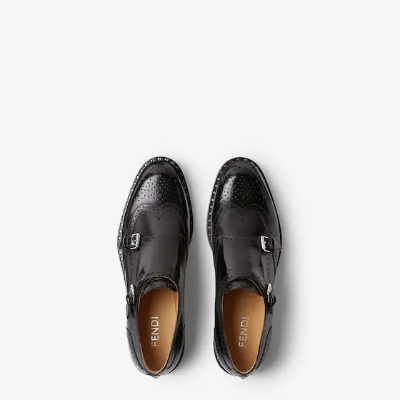 Fendi Leather Double Monk Straps | Thumbnail 4