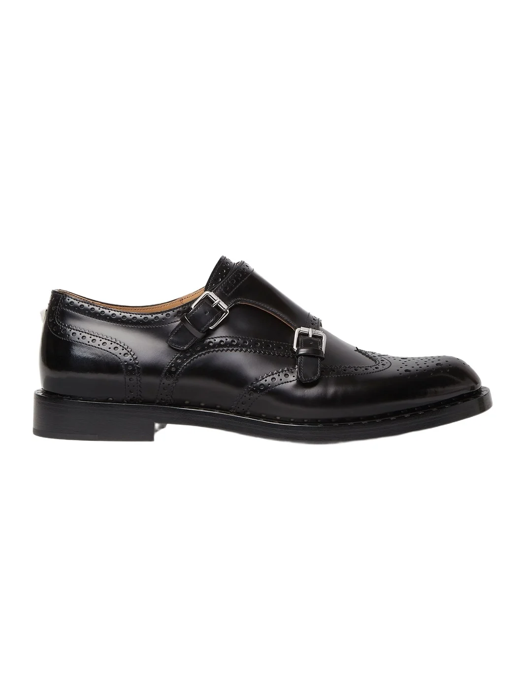 Fendi Leather Double Monk Straps