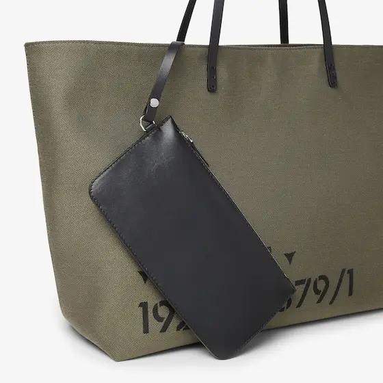 Fendi Roll Large Canvas Bag with Stencil Print | Thumbnail 5