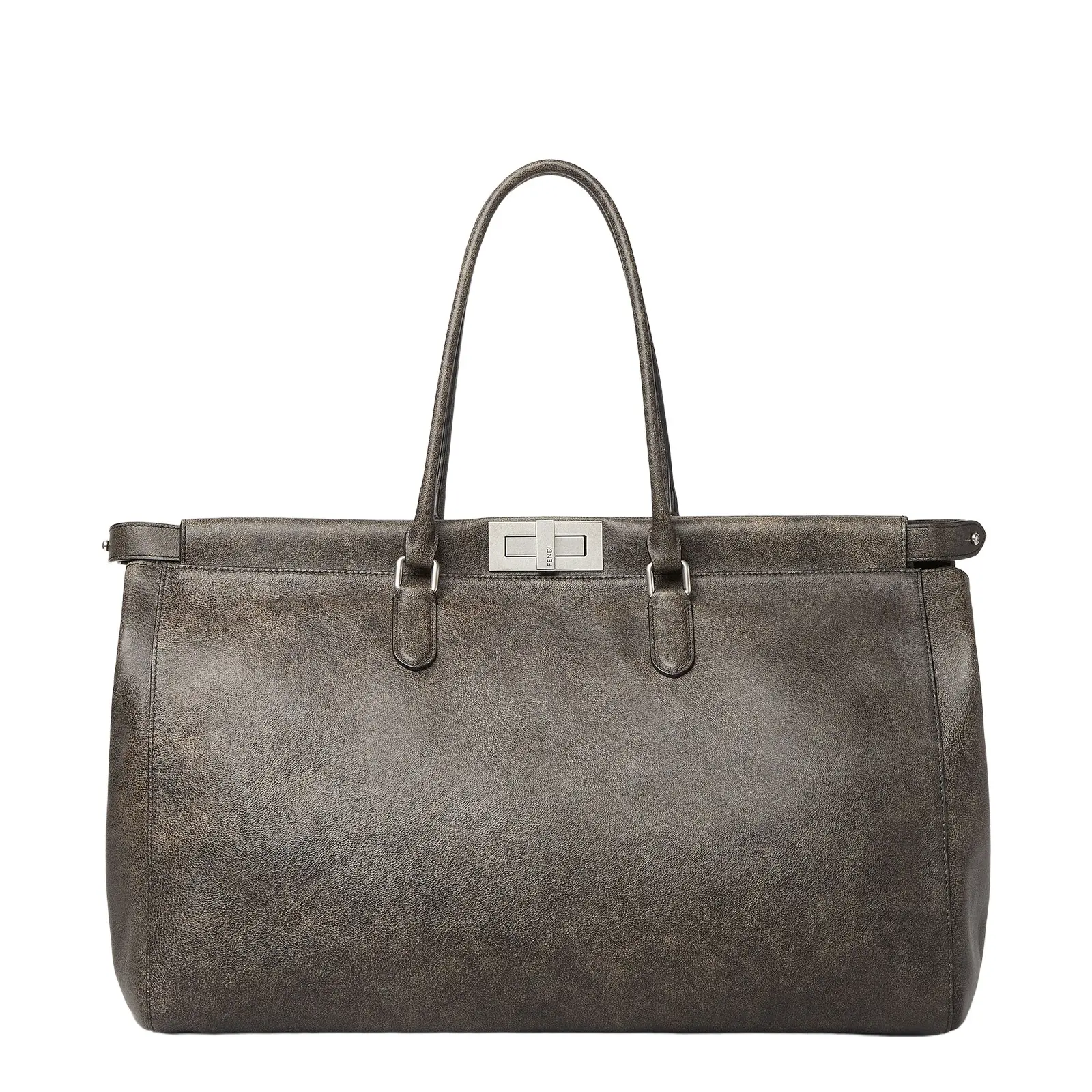 Fendi Peekaboo Tote Large Vintage-Effect Leather Bag