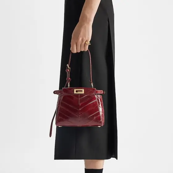 Fendi My Peekaboo XS Inlaid Hagfish Leather Bag | Thumbnail 6 Fendi My Peekaboo XS Inlaid Hagfish Leather Bag | Thumbnail 6