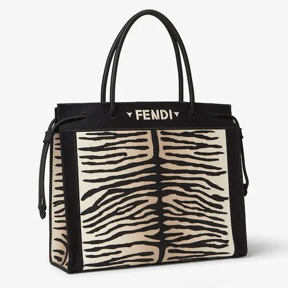 Fendi Magic Shopper Large Tiger-Effect Embroidered Fabric Shopper Bag | Thumbnail 2 Fendi Magic Shopper Large Tiger-Effect Embroidered Fabric Shopper Bag | Thumbnail 2