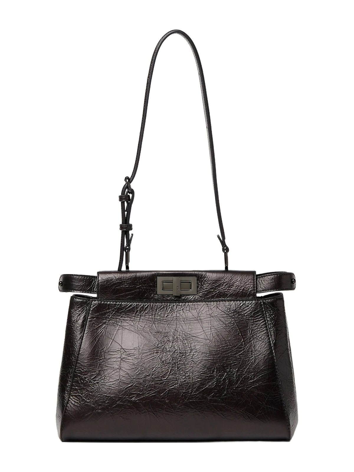 My Peekaboo Small Crackled Black Leather Bag My Peekaboo Small Crackled Black Leather Bag