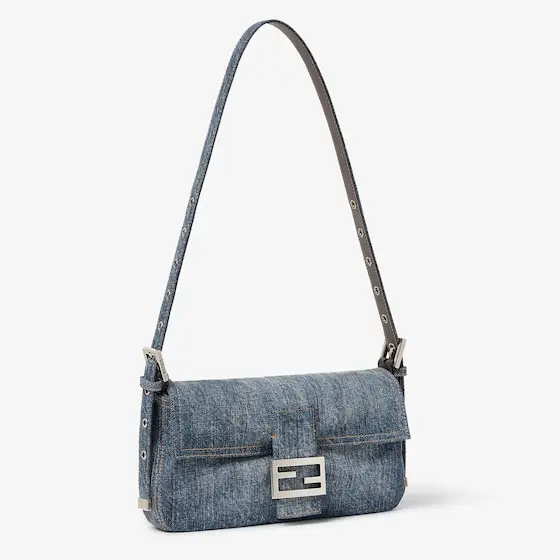 Fendi Baguette 26424 Denim Bag | Thumbnail 4 Fendi Baguette 26424 Denim Bag | Thumbnail 4