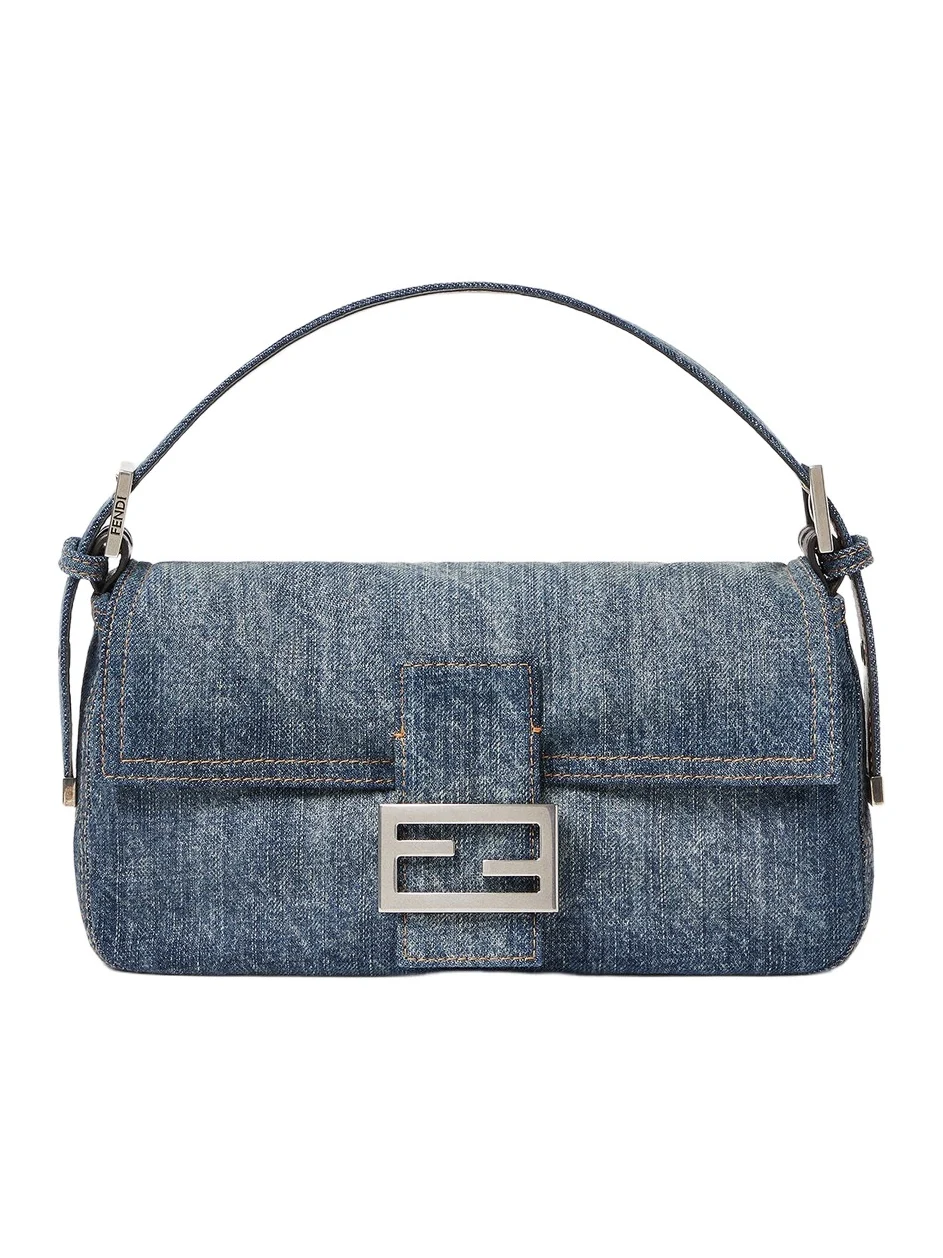 Fendi Baguette 26424 Denim Bag