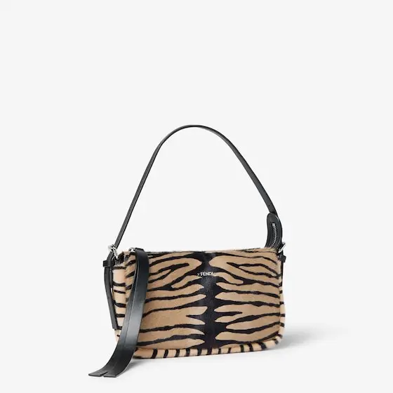 Fendi Zipper Top Small Tiger-Print Cavallino Leather Bag | Thumbnail 2 Fendi Zipper Top Small Tiger-Print Cavallino Leather Bag | Thumbnail 2