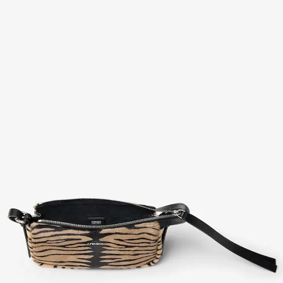 Fendi Zipper Top Small Tiger-Print Cavallino Leather Bag | Thumbnail 4 Fendi Zipper Top Small Tiger-Print Cavallino Leather Bag | Thumbnail 4