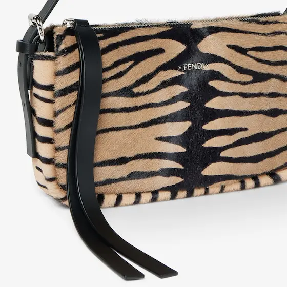 Fendi Zipper Top Small Tiger-Print Cavallino Leather Bag | Thumbnail 5 Fendi Zipper Top Small Tiger-Print Cavallino Leather Bag | Thumbnail 5