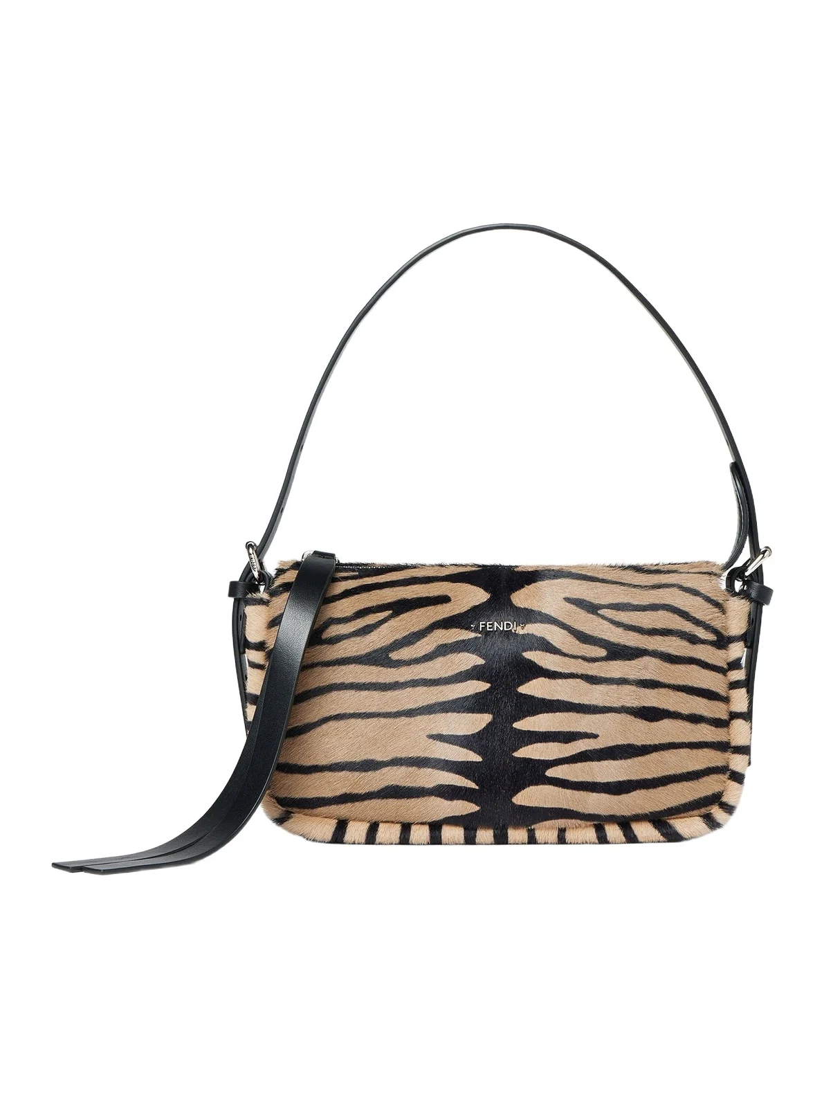 Zipper Top Small Tiger-Print Cavallino Leather Bag Zipper Top Small Tiger-Print Cavallino Leather Bag