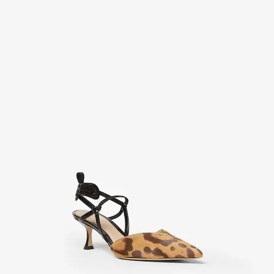 Fendi Very Colibrì Hair-On Leather Leather Medium-Heeled Slingbacks | Thumbnail 2 Fendi Very Colibrì Hair-On Leather Leather Medium-Heeled Slingbacks | Thumbnail 2