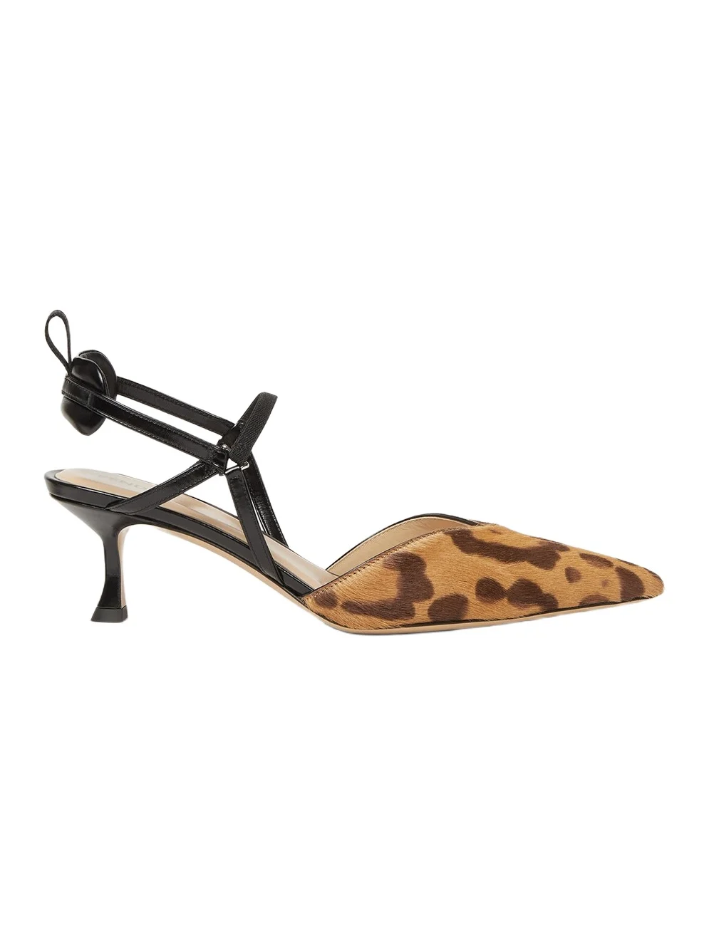 Fendi Very Colibrì Hair-On Leather Leather Medium-Heeled Slingbacks