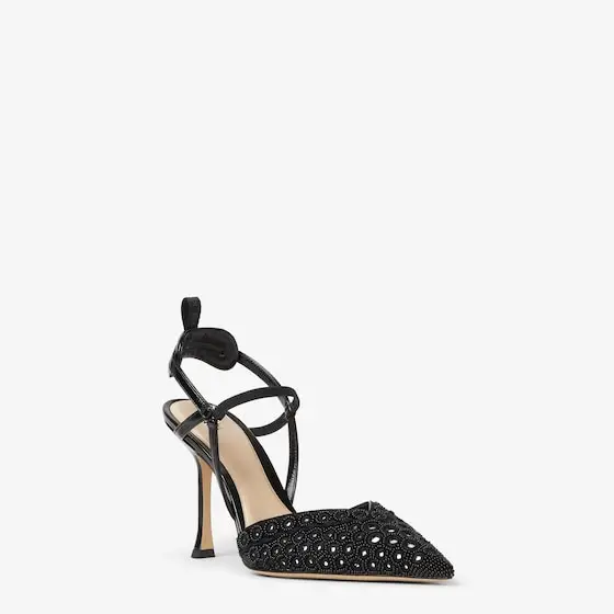 Fendi Very Colibrì Organza High-Heeled Slingback with Mirrors | Thumbnail 2 Fendi Very Colibrì Organza High-Heeled Slingback with Mirrors | Thumbnail 2