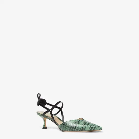 Fendi Very Colibrì Leather Slingbacks with Medium Heel | Thumbnail 2 Fendi Very Colibrì Leather Slingbacks with Medium Heel | Thumbnail 2