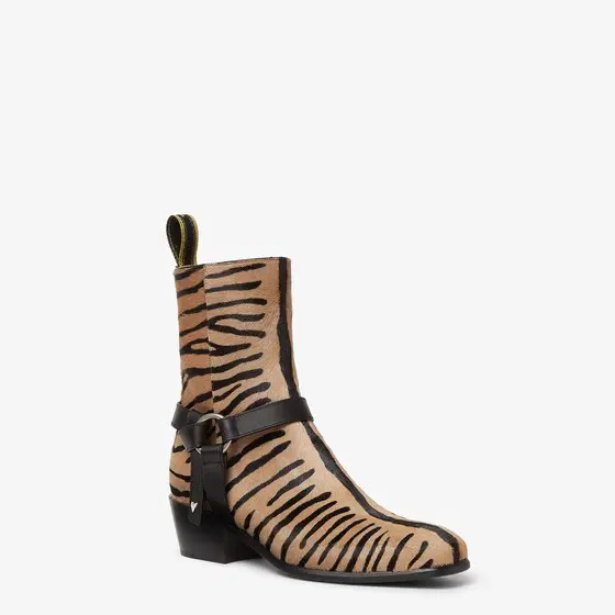 Fendi Double O Hair-On Leather Ankle Boots | Thumbnail 2 Fendi Double O Hair-On Leather Ankle Boots | Thumbnail 2