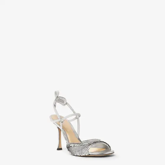 Fendi Very Colibrì Metallic Nappa Leather High-Heeled Sandals | Thumbnail 2 Fendi Very Colibrì Metallic Nappa Leather High-Heeled Sandals | Thumbnail 2