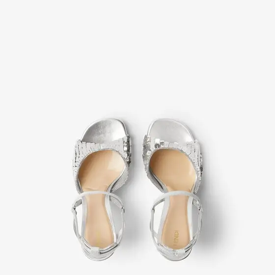 Fendi Very Colibrì Metallic Nappa Leather High-Heeled Sandals | Thumbnail 4 Fendi Very Colibrì Metallic Nappa Leather High-Heeled Sandals | Thumbnail 4