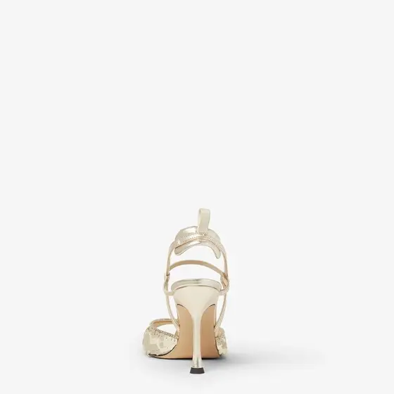 Fendi Very Colibrì Metallic Nappa Leather High-Heeled Sandal | Thumbnail 3 Fendi Very Colibrì Metallic Nappa Leather High-Heeled Sandal | Thumbnail 3