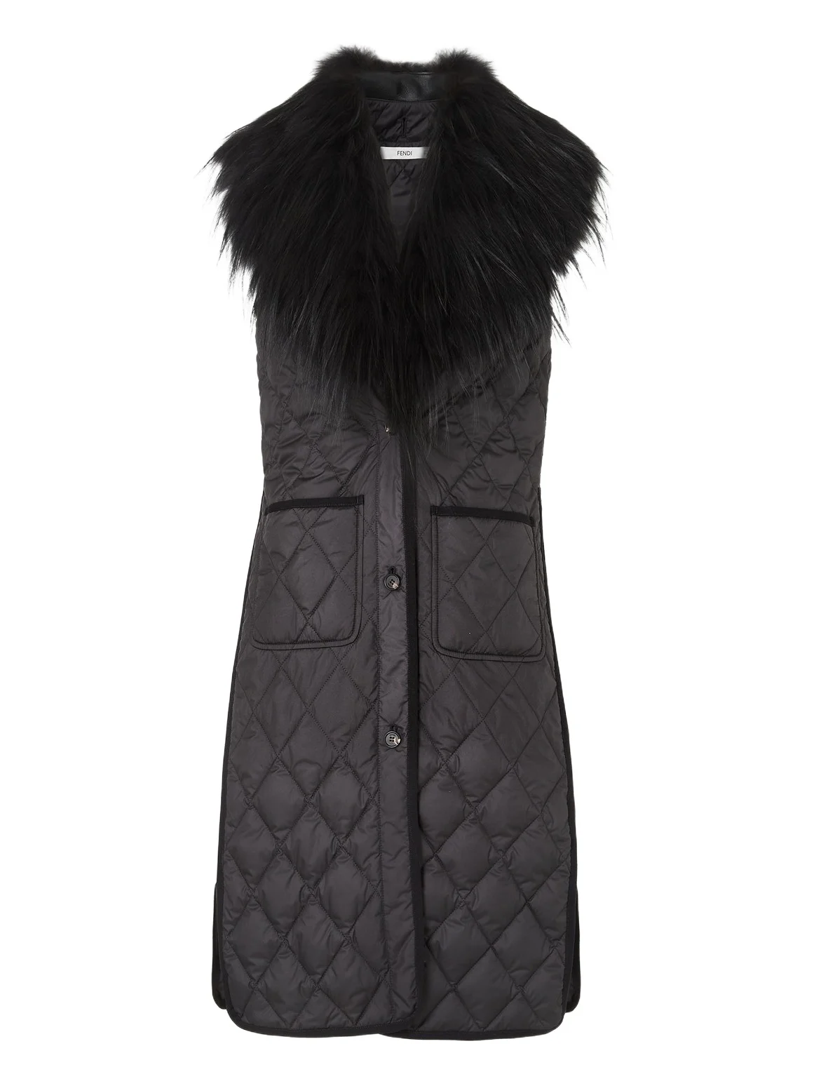 Fendi Nylon and Fox Fur Gilet
