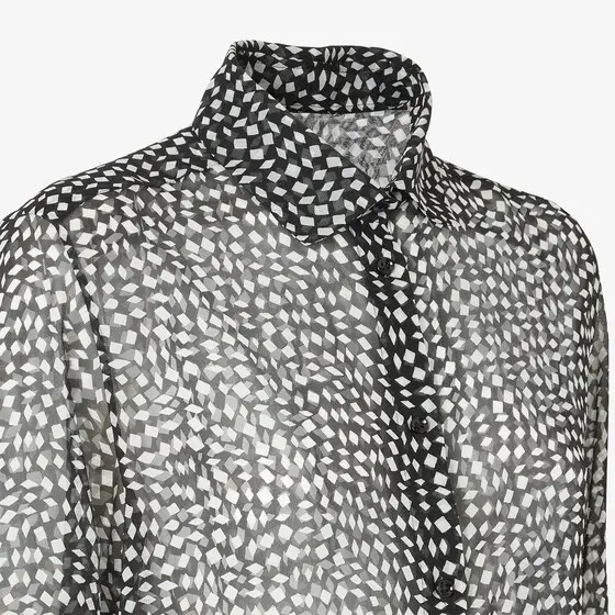 Fendi Printed Georgette Shirt | Thumbnail 3 Fendi Printed Georgette Shirt | Thumbnail 3
