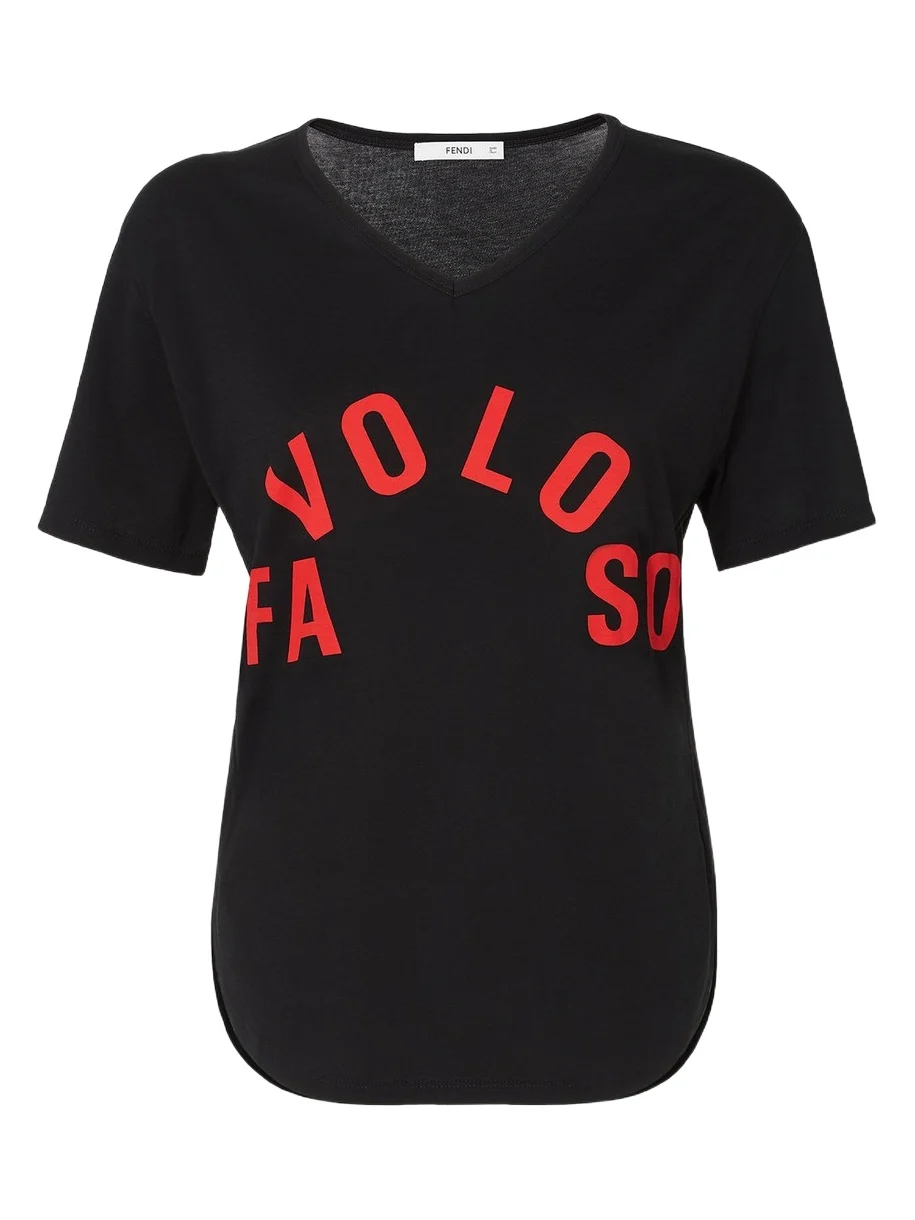 Fendi Jersey T-Shirt with Favoloso Print