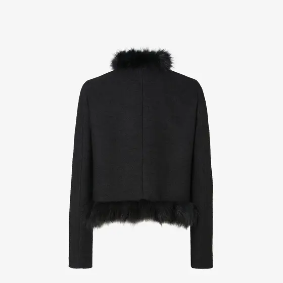 Fendi Wool and Fox Fur Blouson | Thumbnail 2 Fendi Wool and Fox Fur Blouson | Thumbnail 2