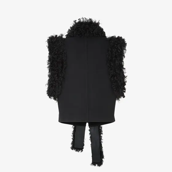 Fendi Wool and Shearling Gilet | Thumbnail 2 Fendi Wool and Shearling Gilet | Thumbnail 2