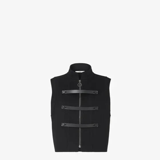 Fendi Wool and Shearling Gilet | Thumbnail 4 Fendi Wool and Shearling Gilet | Thumbnail 4
