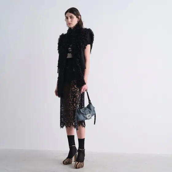 Fendi Wool and Shearling Gilet | Thumbnail 5 Fendi Wool and Shearling Gilet | Thumbnail 5