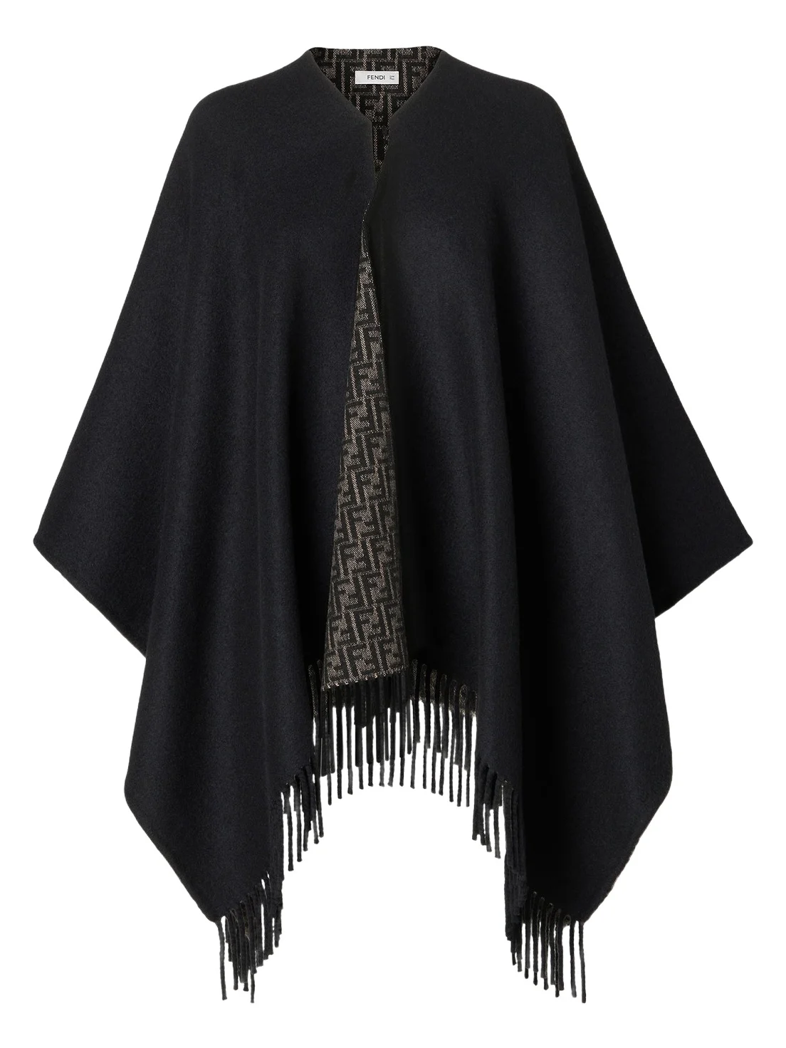 FF Zucca Wool and Cashmere Poncho