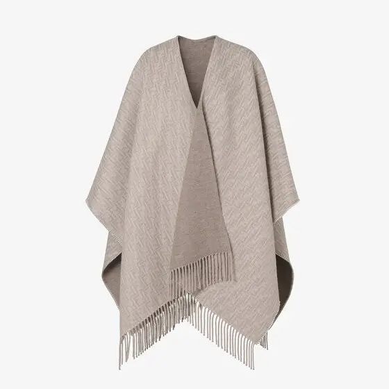 Fendi FF Zucca Wool and Cashmere Poncho | Thumbnail 4 Fendi FF Zucca Wool and Cashmere Poncho | Thumbnail 4
